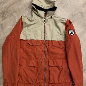Burton Arctic Jacket Men's Large L DryRide Winter Ski Snowboards Hooded Orange